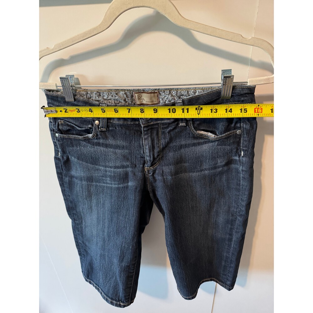 Paige Premium Denim Canyon Midrise Skinny Bermuda Shorts Dark Wash Women’s 29 - Picture 6 of 6